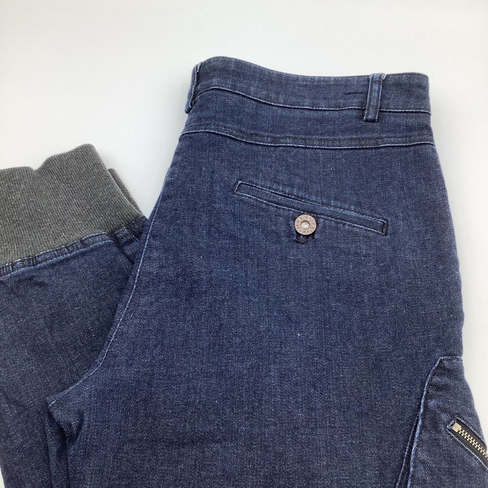 James Jeans Womens Boyfriend Cargo Jogger Jeans Blue Size 28‎